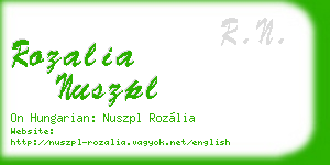 rozalia nuszpl business card