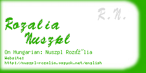 rozalia nuszpl business card